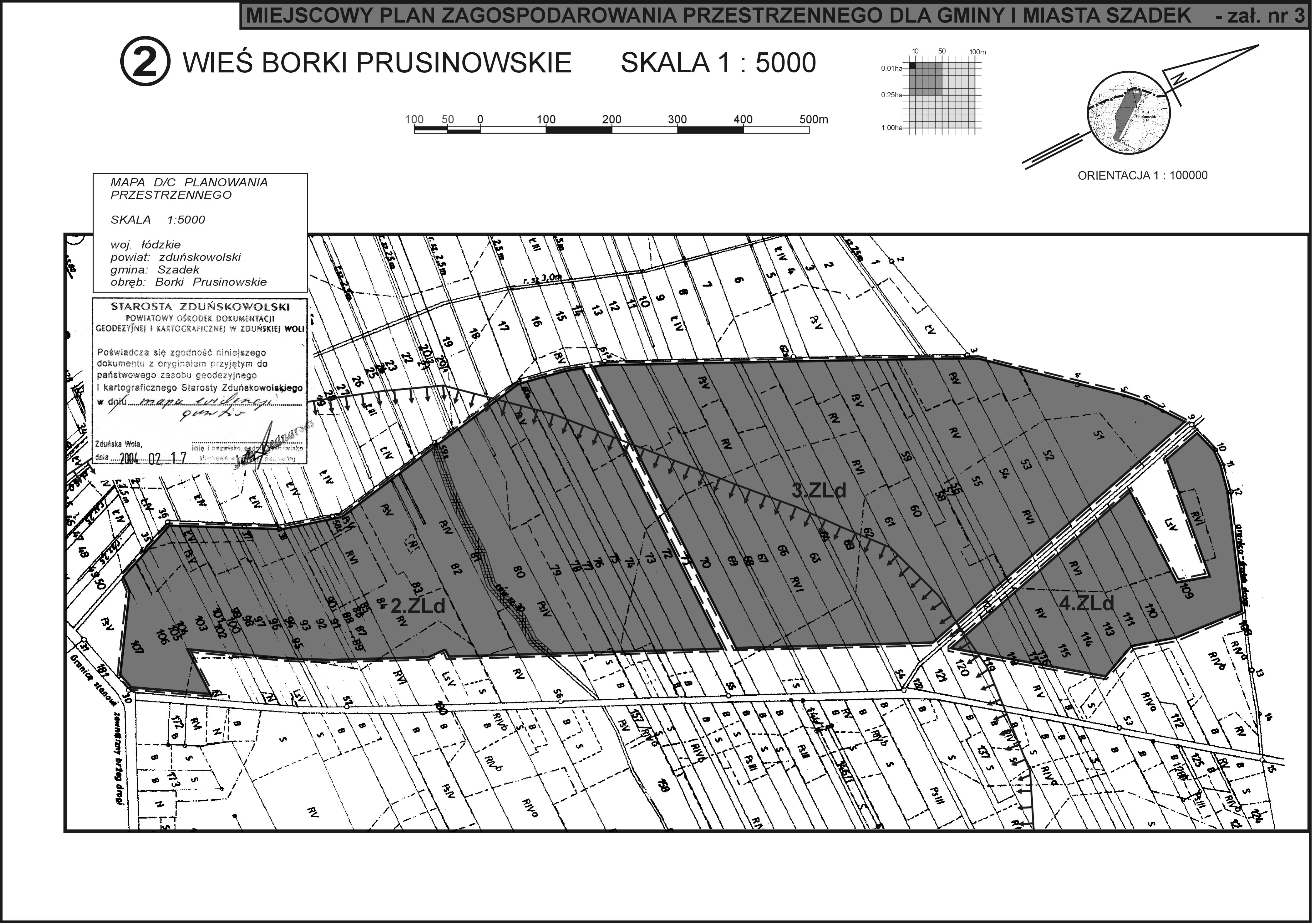 Mapa - Wieś Borki Prusinowskie